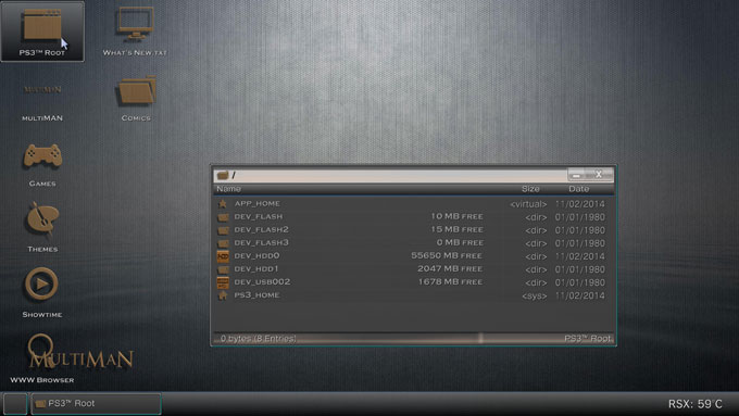 Ps3 root folder categories محتویات پوشه ی root کنسول Ps3