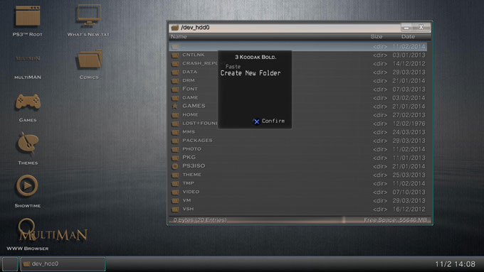 Ps3 Font folder ساخت پوشه ی فونت در هارد داخلی PS3