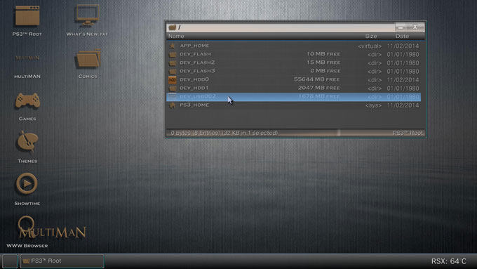 Ps3 Root DEV_USB بخش مربوط به حافظه ی فلش در Ps3 root