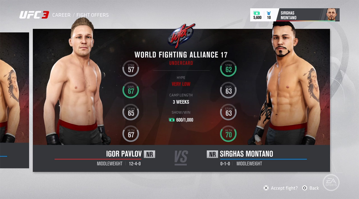 UFC 3 Review Screenshot 1 Rivals