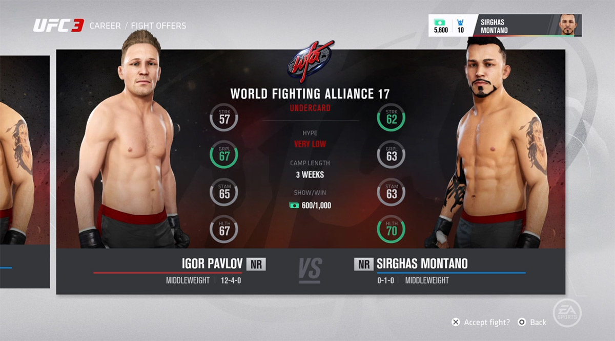 UFC 3 Review Screenshot 1 Rivals